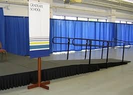 Stage Access Ramp And Curtain - CK Stage Rental King Malaysia